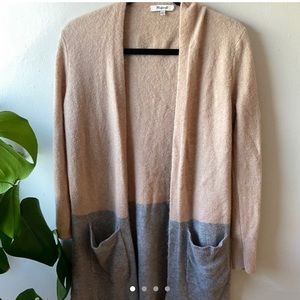 Madewell Kent Colorblock Cardigan Sweater